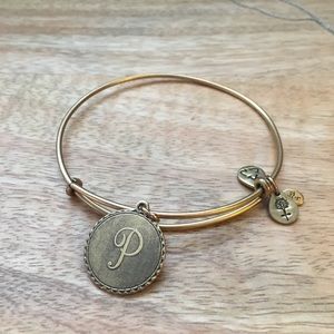 Alex & Ani “P” charm bracelet